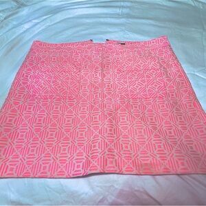 GAP Bright Coral Geometric  Miniskirt